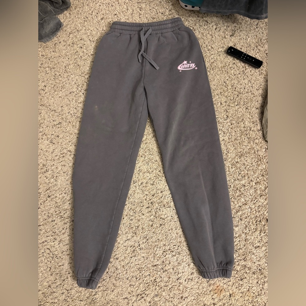 White fox grey sweats